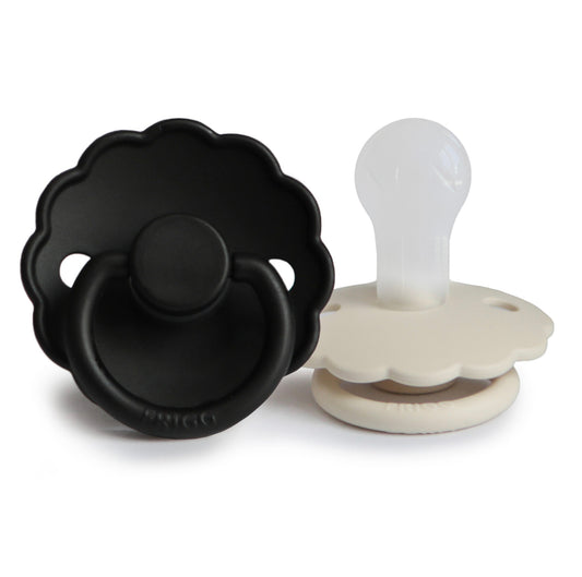 Chupón Frigg Daisy silicone (Jet Black/Cream)