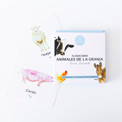 Flashcards a prueba de agua Modelo  “Animales de la granja”