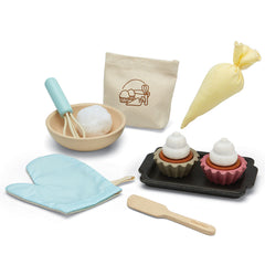 “Set de cupcakes con utensilios de madera”
