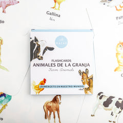 Flashcards a prueba de agua Modelo  “Animales de la granja”