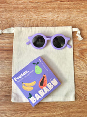 Gift bag de lentes + flaschcards tonos morado