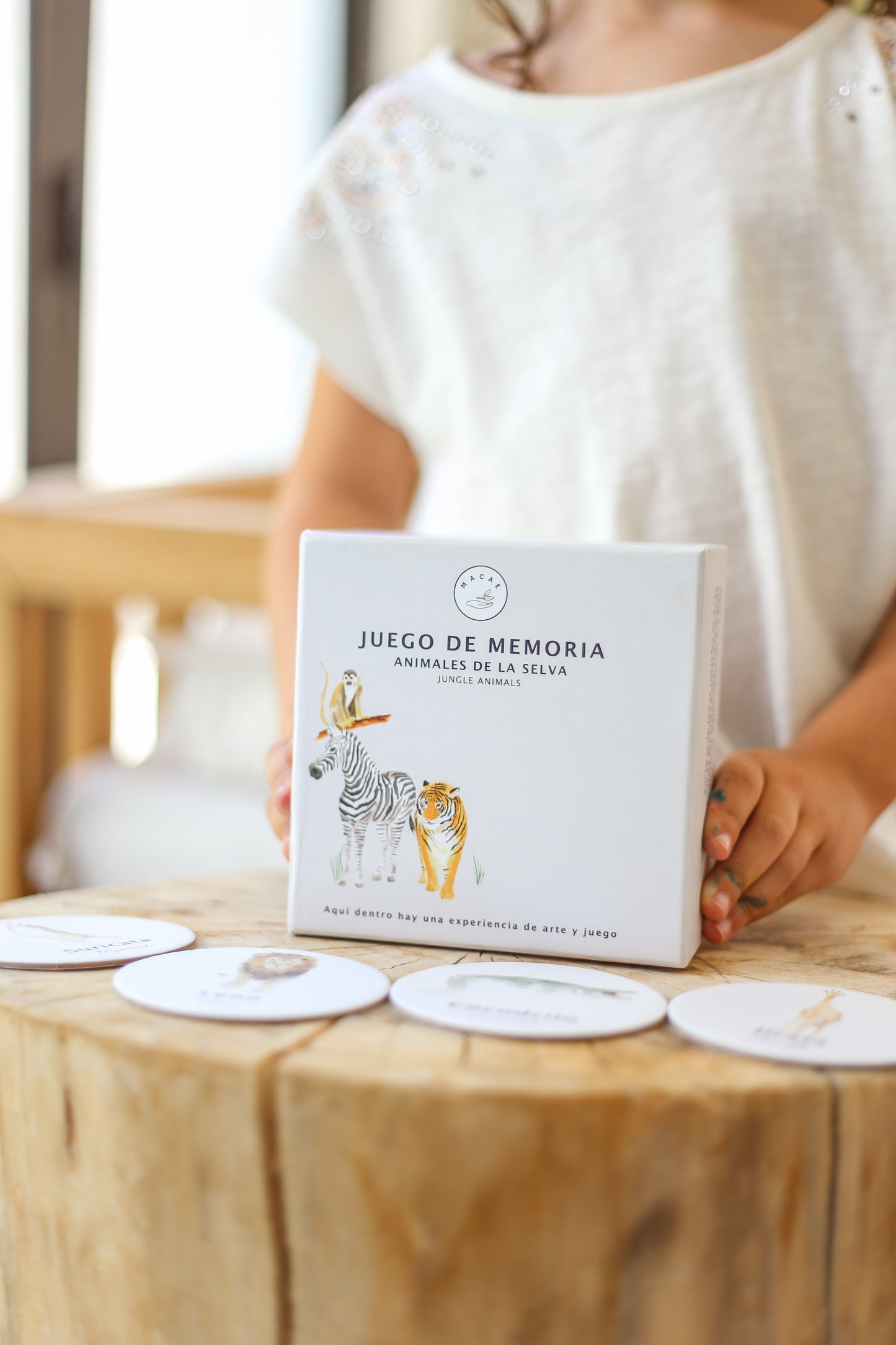 Gift bag Rompecabezas + memoria de animales de selva