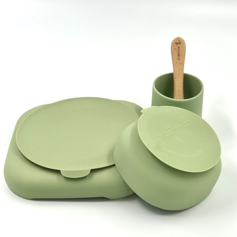 Kit de platos para toddler Verde